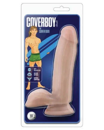 Coverboy The Surfer Dude Realistic Beige 7-Inch Long Dildo With Balls & Suction Cup Base