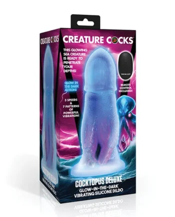 Creature Cocks - Cocktopus Deluxe Glow-in-the-Dark Vibrating Silicone Dildo