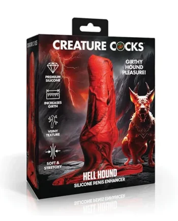 Creature Cocks Hellhound Silicone Penis Enhancer – Red/Black