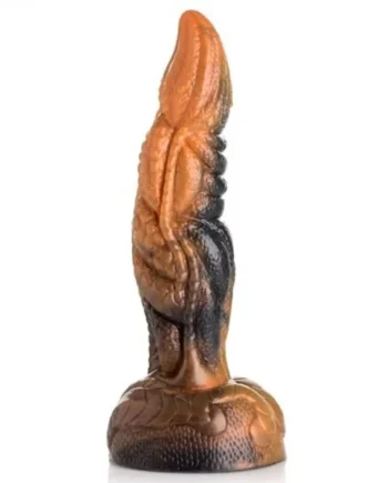 Creature Cocks – Ravager Rippled Tentacle Marble Rust Orange Silicone Dildo | 8 inches