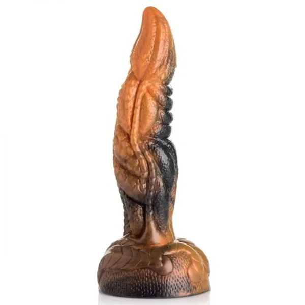 Creature Cocks – Ravager Rippled Tentacle Marble Rust Orange Silicone Dildo | 8 inches