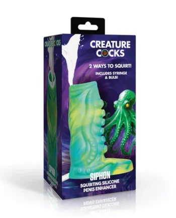Creature Cocks Tentacle Squirting 5 Inch Silicone Penis Enhancer - Green