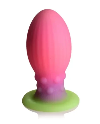 Creature Cocks XL Xeno Egg Glow In The Dark Silicone Butt Plug Pink