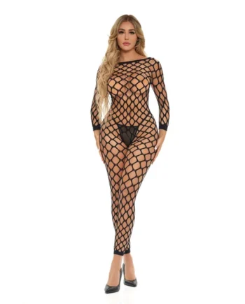 Crotchless Bodystocking - One Size - Black