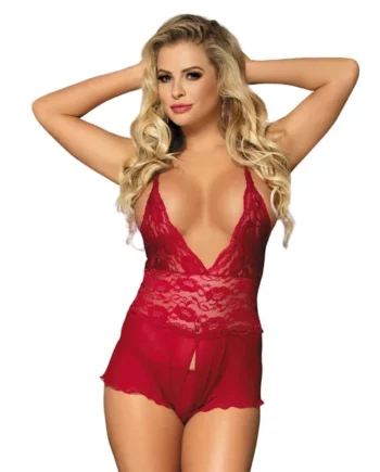 Crotchless Lace and Mesh Teddy by My Secret Drawer®