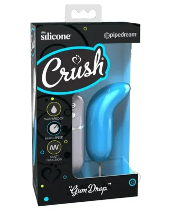Crush Gum Drop Wired Remote Control Silicone G-Spot Bullet Waterproof Blue