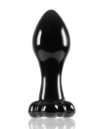 Crystal Flower Butt Plug – Black
