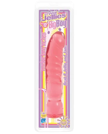 CRYSTAL JELLIES BIG BOY PINK DONG 12IN