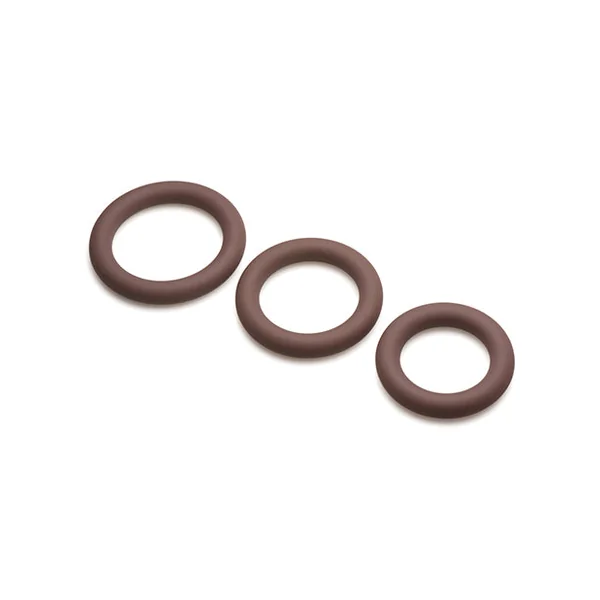 Curve Toys Jock Silicone Cock Ring Set of 3 - Dark