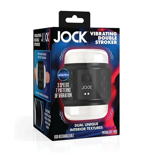 Curve Toys Jock Vibrating Double Stroker – Black