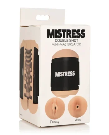 Curve Toys Mistress Double Shot Mini Masturbator Pussy & Ass – Light