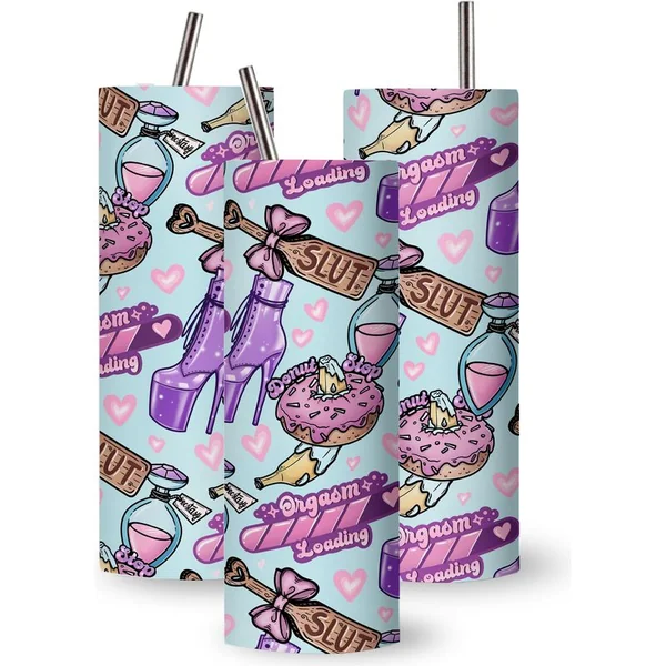 Customized Erotic Stainless Steel Tumbler Cup - 20 oz / 591 ml