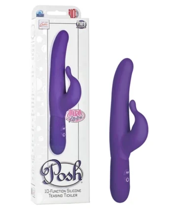 (D) POSH TEASING TICKLER 10 FUNCTION PURPLE