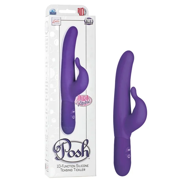 (D) POSH TEASING TICKLER 10 FUNCTION PURPLE