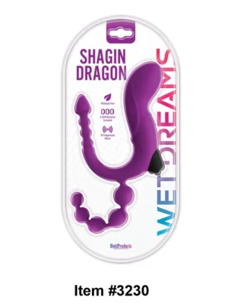 (D) WET DREAMS SHAGIN DRAGON PURPLE ANAL BEADS