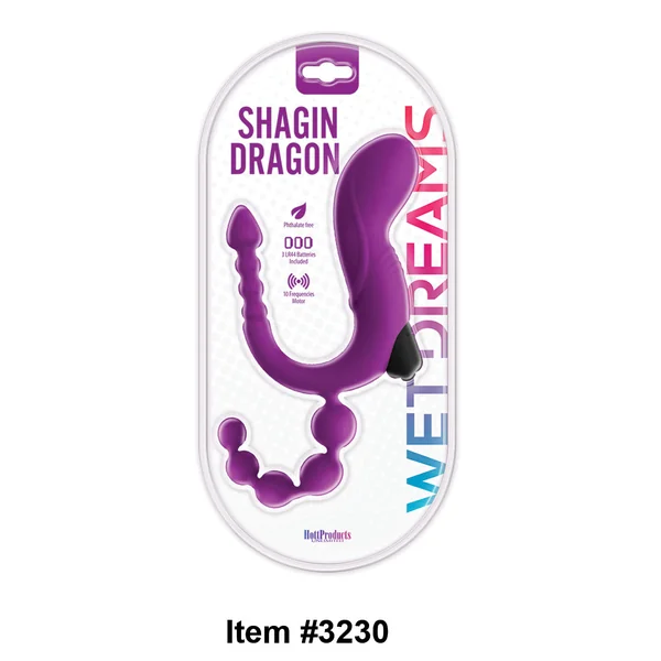 (D) WET DREAMS SHAGIN DRAGON PURPLE ANAL BEADS
