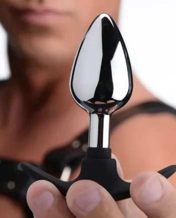 Dark Invader Metal And Silicone Anal Plug – Medium