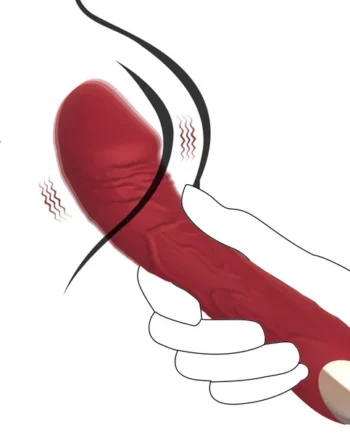 Dark Red Intense Pleasure G-Spot Vibrator - 20 Speed Rechargeable Silicone Wand with Magnetic Charging