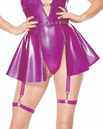 Darque PVC Skirt With Removable Leg Straps