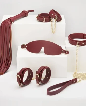 Daytona 8 Pc Deluxe Bondage Play Kit Burgundy Gold