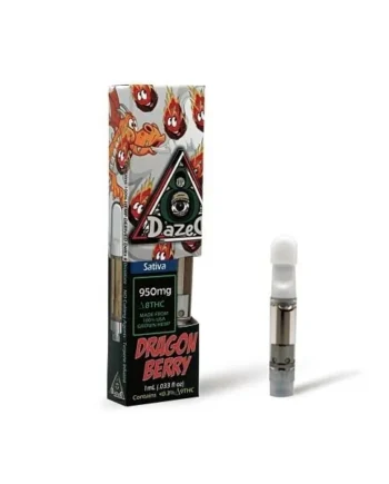 Dazed D8 1 Gram Cartridge Dragon Berry Sativa 950MG