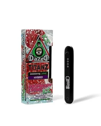 Dazed Titanz 2 Gram D8 Disposable Raspberry Lychee Ice Hybrid
