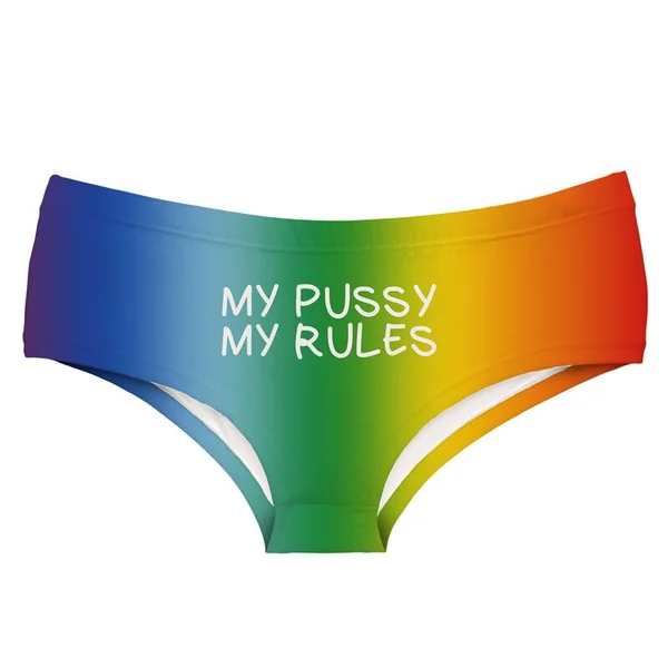 DeanFire™ 3D Rainbow Panties – Super Soft Kawaii Push-Up Thong for Women