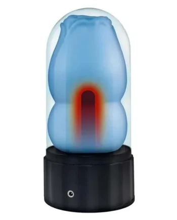 Delite Heated Rose Rechargeable Masturbator – Blue