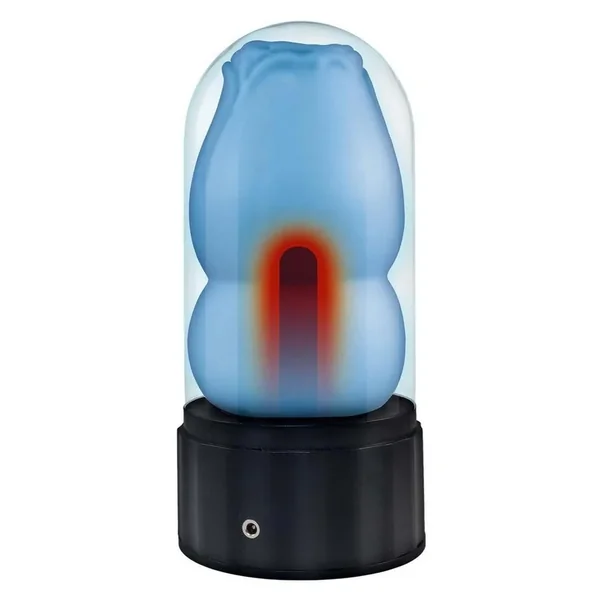 Delite Heated Rose Rechargeable Masturbator – Blue