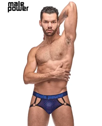 Diamond Mesh Jock Ring Navy