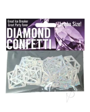 Diamond Mylar Confetti Silver Jumbo Size Bachelorette Party Supplies