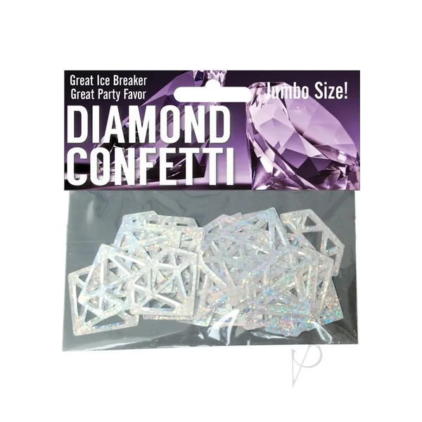 Diamond Mylar Confetti Silver Jumbo Size Bachelorette Party Supplies