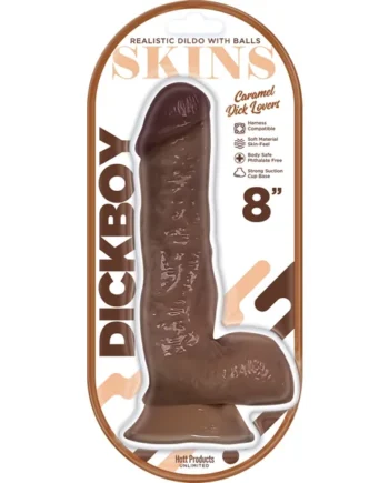 Dickboy - Skins - Dildo With Balls - 8 Inch - Caramel Dick Lover