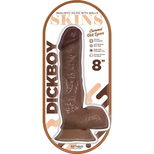 Dickboy - Skins - Dildo With Balls - 8 Inch - Caramel Dick Lover