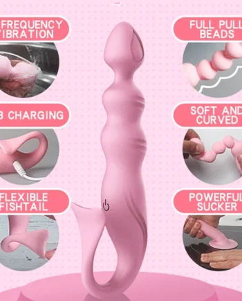 DMM Mermaid Pull Beads For Anus AN Wand Massaging Pad Vibrator