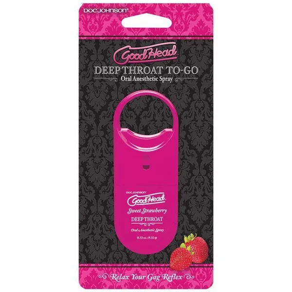 Doc Johnson Good Head to Go Deep Throat Spray – Sweet Strawberry