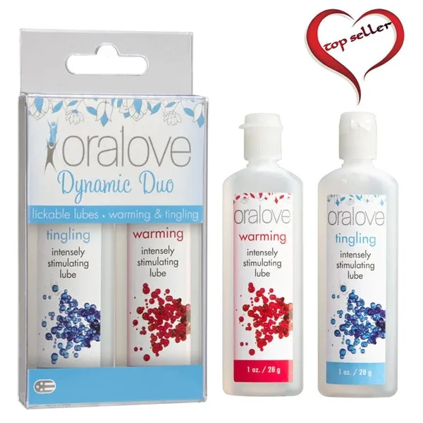 Doc Johnson Oralove Delicious Duo Warming & Tingling Lickable Lube