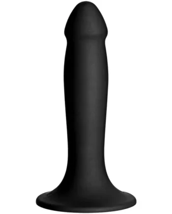 Doc Johnson – Vac U Lock Compatible Smooth Silicone Dildo Black | 6.5 inches