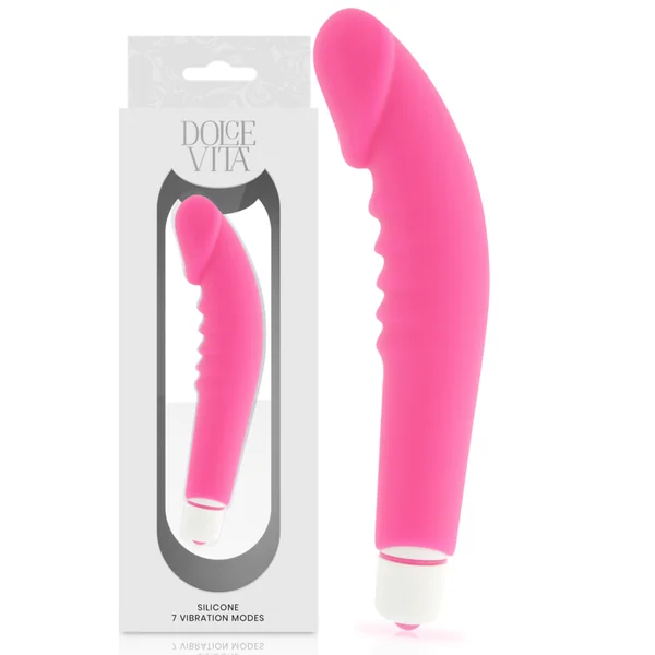 Dolce vita realistic dildo pleasure vibrator pink silicone women sex toy