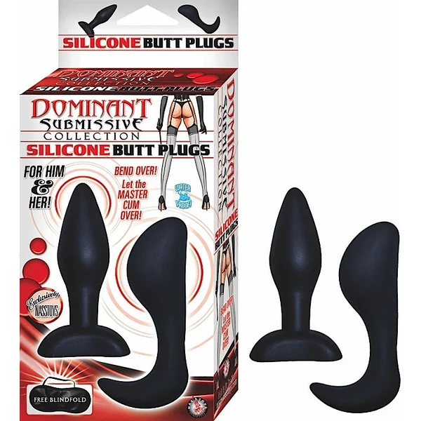 DOMINANT SUBMISSIVE BUTT PLUGS BLACK