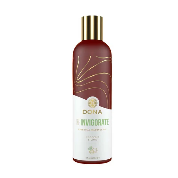 DONA ESSENTIAL MASSAGE OIL REINVIGORATE – COCONUT & LIME