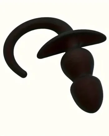 Double Bead Silicone Manual Dog Tail Anal Plug T-Shaped Anal Plug