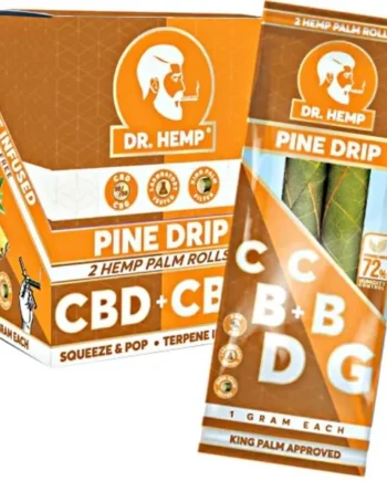 Dr. Hemp 2pk Hemp Rolls CBD+CBG Pine Drip 20PK/Dis