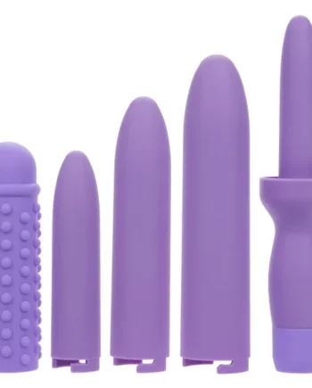 Dr. Laura Berman Rechargeable Dilators Set of 4 Locking Sizes Plus Sleeve - Purple