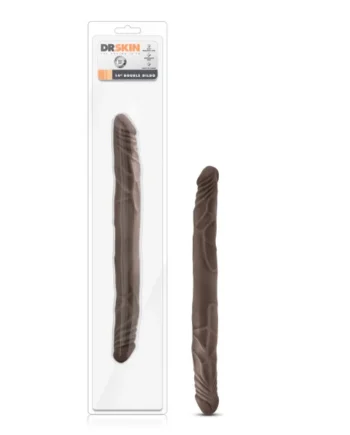 DR SKIN 14 DOUBLE DILDO CHOCOLATE “