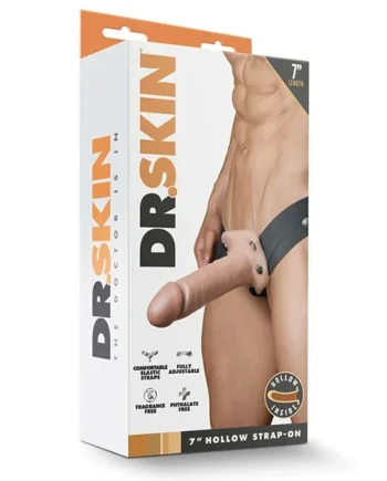 Dr. Skin 7″ Hollow Strap On – Vanilla