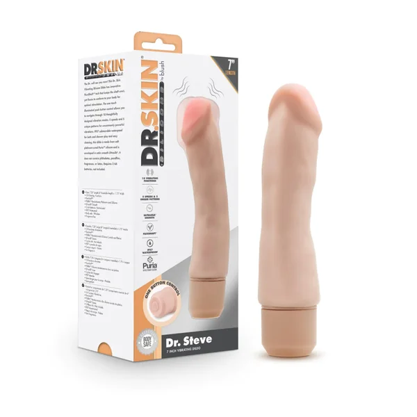 Dr Skin 7" Vibrator Dr Steve by Blush Novelties