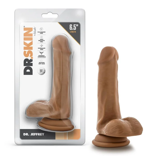 Dr. Skin - Dr. Jeffrey - 6.5 Inch Dildo With Balls - Tan