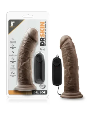 Dr. Skin Dr. Joe Realistic 8 in. Vibrating Dildo Brown