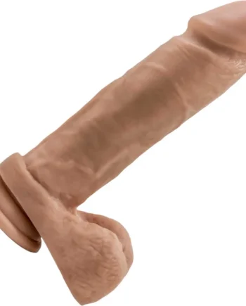 Dr. Skin Dr. Julian 9" Realistic Posable Silicone Suction Cup Dildo With Balls By Blush - Caramel